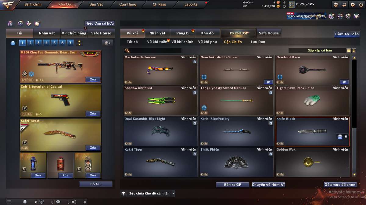 shop acc cf uy tin gia re
